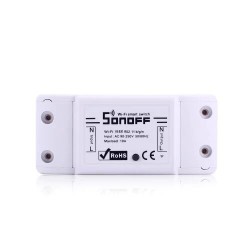 Commutateur Intelligent WiFi &agrave; Contr&ocirc;le d'APP SONOFF - Blanc | Techno Smart